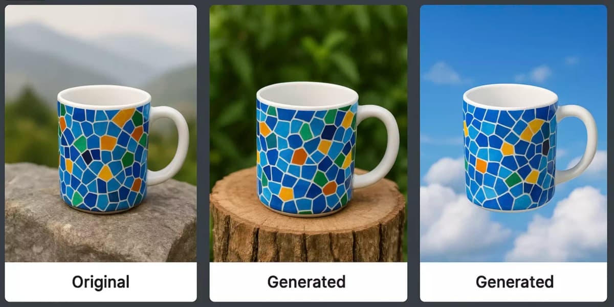 Product background replacement effect demonstration