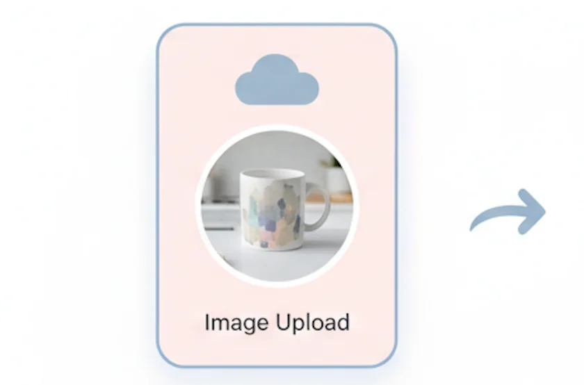 Step 1: Upload product image interface